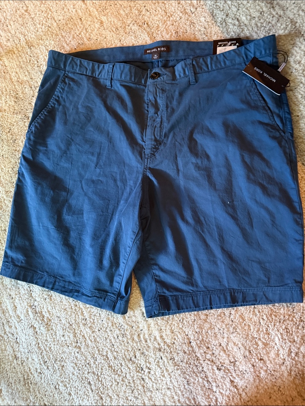 Michael Kors Men's Navy Flat-Front Casual Shorts